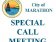 Jan 17, 2013 Special Call Meeting