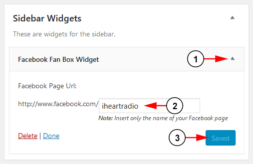 Widget Details-Facebook Fan Box