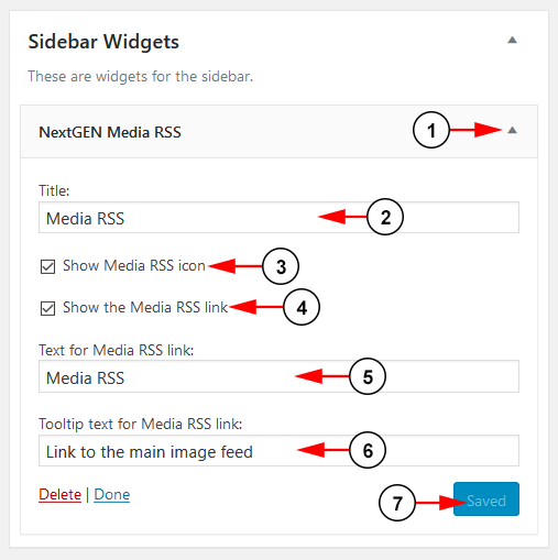 Widget Details-NextGEN Media RSS