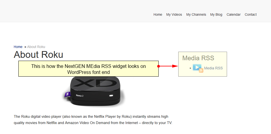 Widget Details-NextGEN Media RSS2